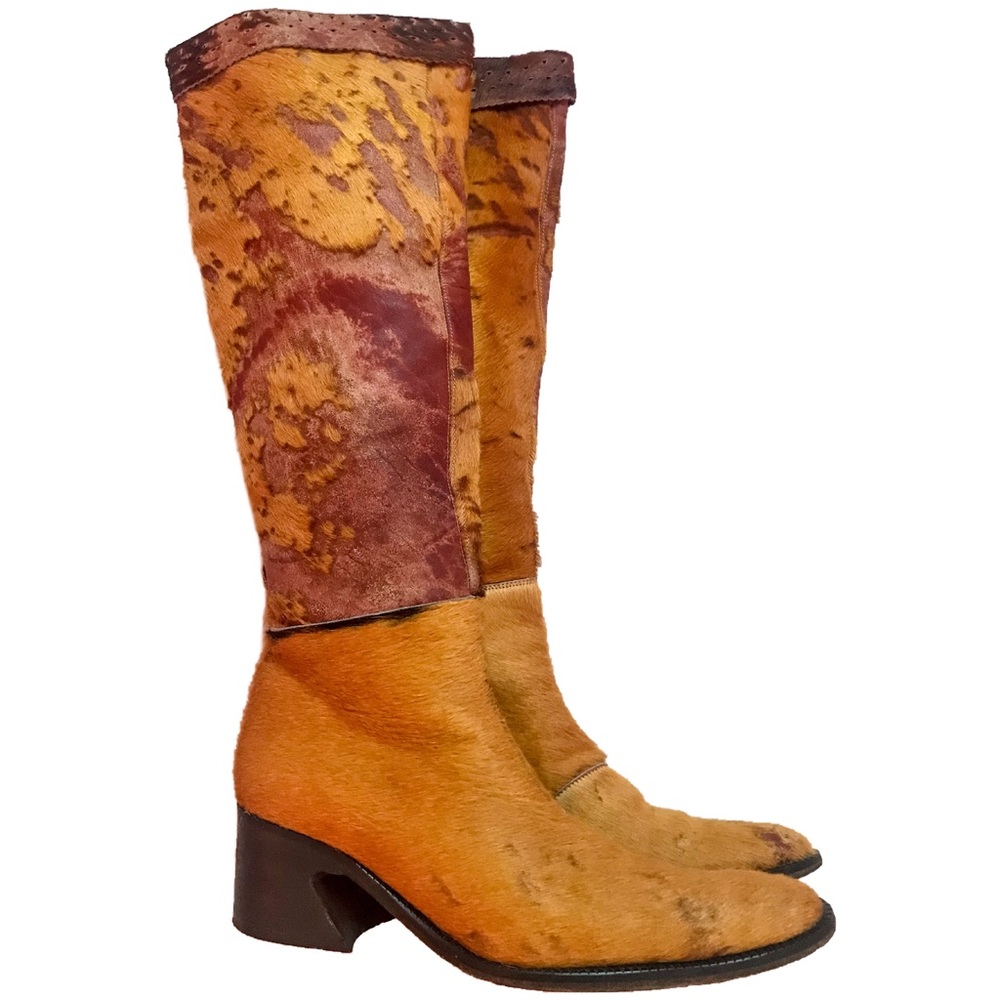 Sergio Amaranti Cowhide Knee High Boots *RARE*